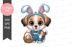 Cute puppy in easter bunny costume Product Image 1