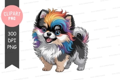 Colorful pomeranian clipart png Product Image 1