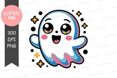 Cute ghost clipart png Product Image 1