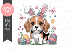 Easter puppy clipart png Product Image 1