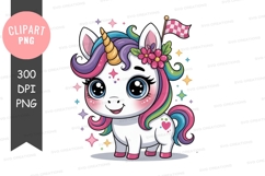 Magical unicorn clipart png Product Image 1