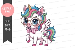 Whimsical unicorn clipart png Product Image 1