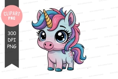 Cute unicorn clipart png Product Image 1