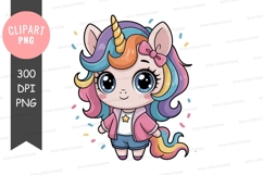 Cute unicorn clipart png Product Image 1