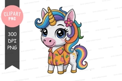 Cute unicorn clipart png Product Image 1