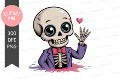 Cute skeleton clipart png Product Image 1