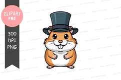 Elegant hamster in top hat Product Image 1