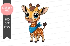 Cute baby giraffe clipart png Product Image 1