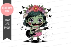 Zombie girl playing guitar Product Image 1