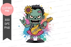 Zombie rocker clipart png Product Image 1