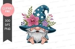 Whimsical gnome with floral hat Product Image 1