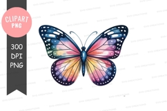 Colorful butterfly clipart png Product Image 1