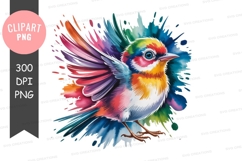 Colorful bird clipart png Product Image 1