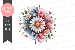 Watercolor flower bouquet Product Image 1