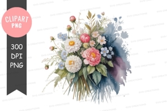 Watercolor floral bouquet Product Image 1