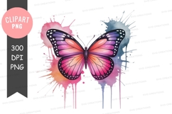 Colorful butterfly clipart png Product Image 1