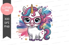 Cute unicorn with sunglasses Product Image 1