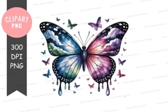 Galactic butterfly clipart png Product Image 1
