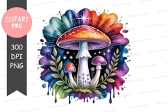 Magical mushroom clipart png Product Image 1