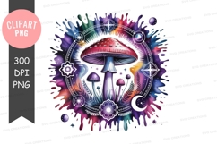 Mystical mushroom clipart png Product Image 1