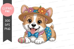Cute puppy in easter hat Product Image 1