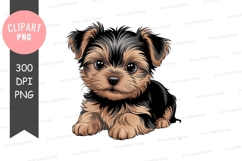 Cute yorkshire terrier puppy clipart png Product Image 1