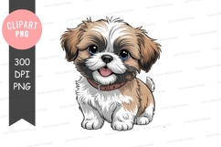 Cute shih tzu puppy clipart png Product Image 1