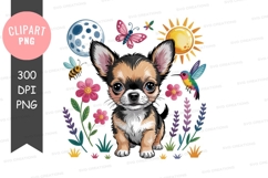 Chihuahua puppy in a whimsical garden Product Image 1