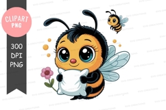 Cute bee clipart png Product Image 1