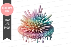 Colorful crystal explosion clipart png Product Image 1