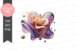 Abstract flower clipart png Product Image 1