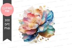 Colorful flower bouquet clipart png Product Image 1
