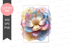 Colorful flower clipart png Product Image 1