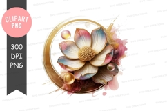 Elegant floral design clipart png Product Image 1