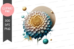 Elegant floral design clipart png Product Image 1