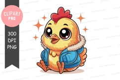 Cute chicken clipart png Product Image 1