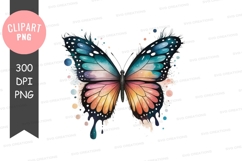 Colorful butterfly clipart png Product Image 1