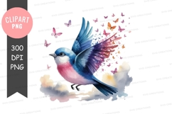 Colorful butterfly clipart png Product Image 1