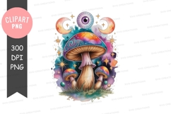 Mystical mushroom clipart png Product Image 1