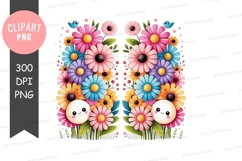 Whimsical flower garden with cute bugs Product Image 1