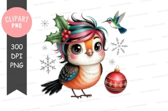 Christmas bird clipart png Product Image 1