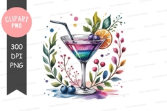 Colorful cocktail clipart png Product Image 1