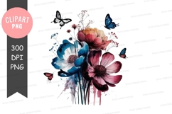 Floral bouquet with butterflies Product Image 1