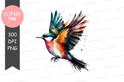 Vibrant bird in flight png Product Image 1