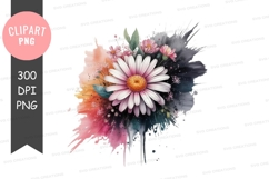 Colorful flower bouquet clipart png Product Image 1