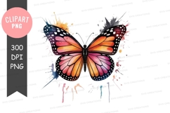 Vibrant butterfly clipart png Product Image 1