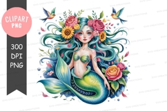 Enchanted mermaid with floral crown Product Image 1