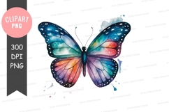 Colorful butterfly clipart png Product Image 1