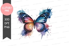 Colorful butterfly clipart png Product Image 1