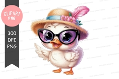 Stylish duck clipart png Product Image 1